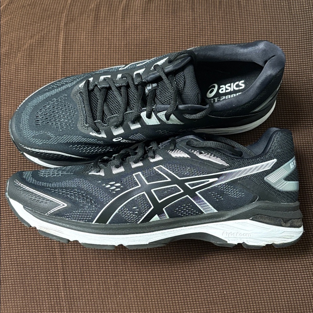 Asics GT-2000 Running Sneakers Shoes Black White Mens 13 Trainers Gym Workout